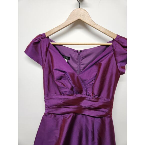 Alfred Sung Women's Maxi Formal Taffeta A-Line Gown Dress, Size 6, In Paradise - Picture 3 of 12